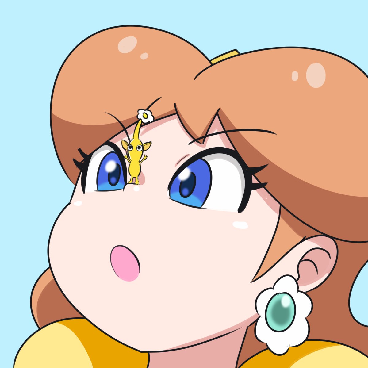 ピクミン「お鼻の上#デイジー姫 #ピクミン 」|きりほしのイラスト