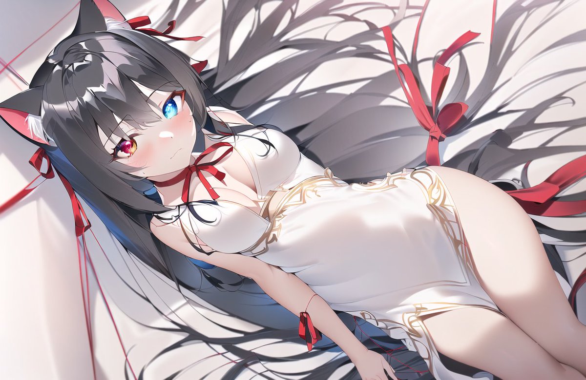 HeimiRemini_Ai's tweet photo. The red string of fate-nya~! Do you believe in destiny-nya~? Meet your destined one-nya~? I prefer a cat's cradle-nya~
Are all artists and AI artists connected-nya~!?
This cat believes in catnip and in you-nya~!
#AIArt #AIgirl #StringofFate https://t.co/RPJlzGb2aF