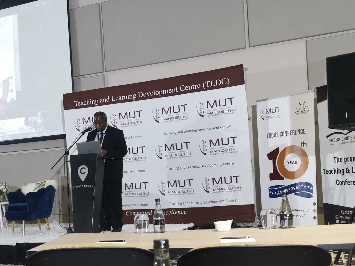 MUTCampus's tweet photo. As we begin DAY 2 of the FOCUS CONFERENCE, we are joined by Prof. Mathabeng Marcus Ramogale, who has been serving as the acting vice chancellor and principal of the Mangosuthu University of Technology (MUT), Durban, since May 2020 doing welcoming. #MUTFocusConference #HigherEdu https://t.co/cokSDueADY