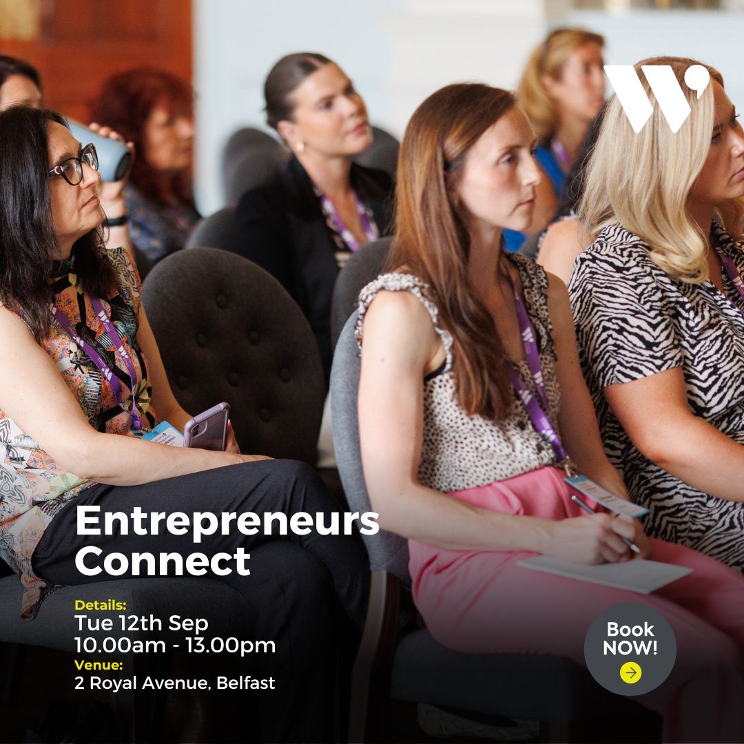 Join us at Entrepreneurs Connect on Tuesday 12th September at @2RoyalAvenue Connect with other business owners to grow your ideas, solve issues and create a quality network in a room of like-minded women! 👩‍💼 Supported by @belfastcc Get your ticket now: bit.ly/3OPX2MW