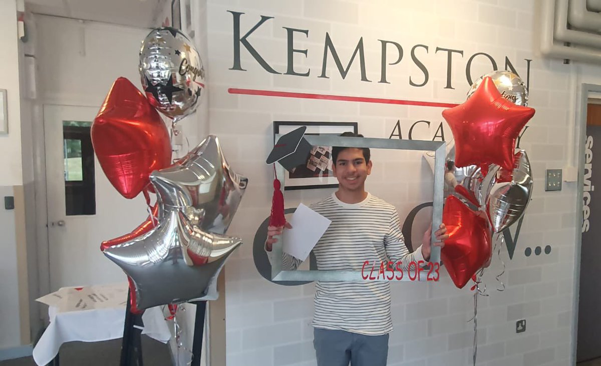 KAKempston's tweet photo. The joy continues over at Kempston this morning as students receive their results. Well done to all of students at Kempston on their hard work! https://t.co/kknRgVQe3r