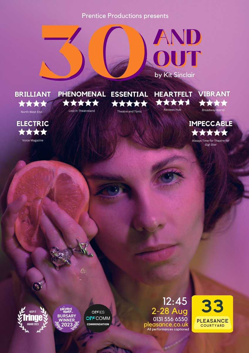 🎟️ PASSHOLDERS #EdFringe23 come on down to #30andOut Pleasance Courtyard today 🎟️ 

We want youuuuu