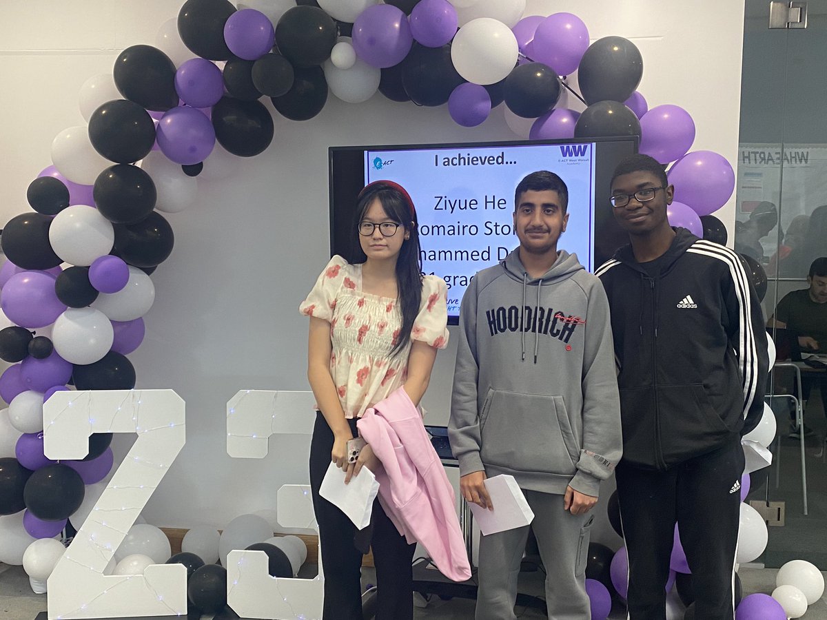 So many individual success stories @WWEANews this morning. Congratulations to Ziyue, Romairo and Mohammed who have achieved 21 grade 9's between them. Well done to all our students across @EducationEACT