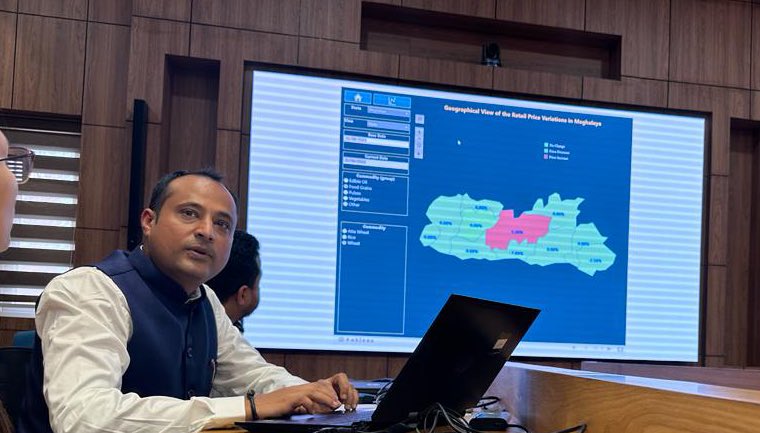UNWFP_India's tweet photo. A Management Information System Dashboard for retail prices was inaugurated in Meghalaya by Comingone Ymbon, Minister In-charge @FCSCA_Meg, in the presence of @Elisabeth_WFP &amp; Shri Pravin Bakshi, Commissioner Secretary @MeghalayaGov
@PiyushGoyalOffc @fooddeptgoi @DiprMeghalaya https://t.co/RwY0bMsdNE