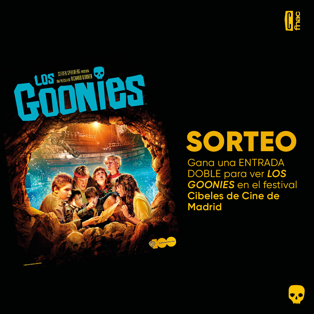 culturafnaces's tweet photo. 🎬 SORTEO 🎬
¿Te unes a ‘Los Goonies’ para encontrar el tesoro de Willy el Tuerto en @CibelesCine? Sorteamos 5 entradas dobles para el pase del 2/9.

✅ Síguenos en @culturafnaces
✅ RT
✅ Menciona a tu compi de aventuras

Resultado el 30/8
BB.LL https://t.co/2zidFWJmT2 https://t.co/MKyY3qTxvP