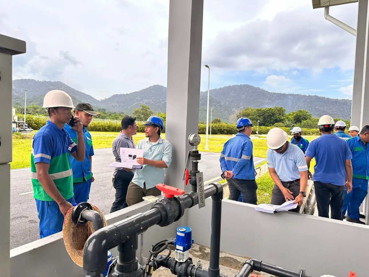 Papan2Stp's tweet photo. 21.08.2023 - Pemeriksaan Akhir PDC 8 oleh unit operasi dan penyelenggaraan Indah Water Konsortium (IWK) Ipoh, Perak.

#papan2stp
#Pakej2rstp
#Ipohregionalsewagetreatmentplant
#yourfutureisourcommitment https://t.co/qw3jZ1saTJ