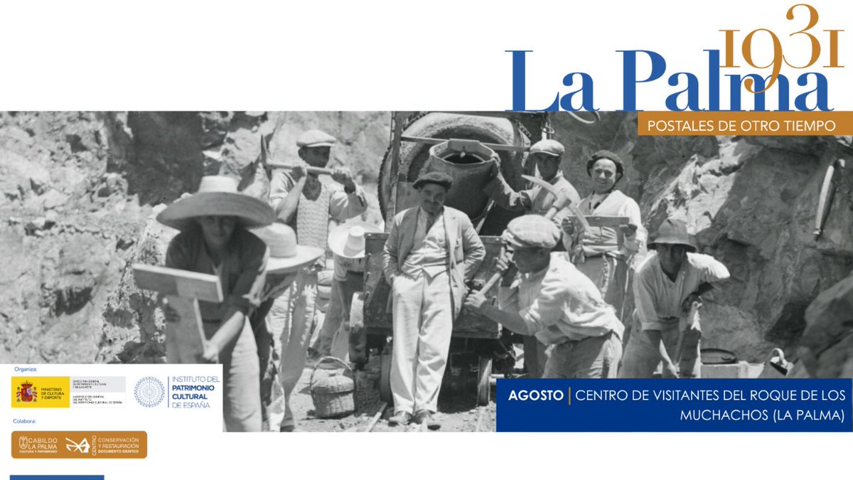 ipcepatrimonio's tweet photo. 👉¡¡Si estás cerca del municipio palmero de Garafía no pierdas la oportunidad de visitar nuestra #exposicióntemporal “#LaPalma1931. Postales de otro tiempo”!!
📆Agosto 📍Centro de Visitantes del Roque de los Muchachos.
#FototecaIPCE #ArchivoLotyIPCE #IslasCanarias https://t.co/UPNVV77L5l