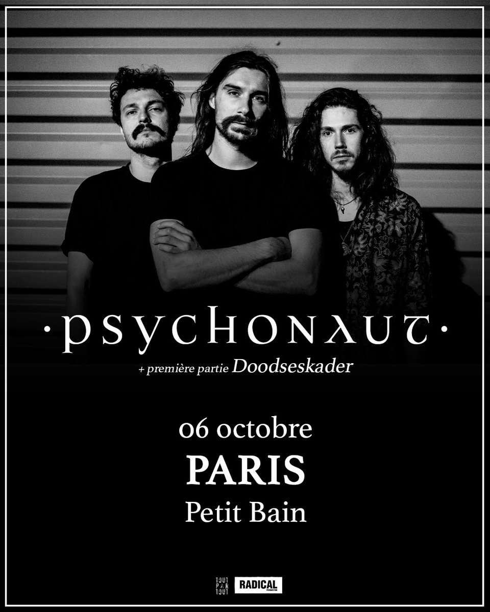 C'est @doodseskader qui ouvrira le concert de Psychonaut le 06 octobre à @PetitBain ! Après avoir embrasé le Hellfest en juin dernier, le duo fera étape à Paris pour se transformer sous nos yeux en véritable rouleau compresseur sludge et hardcore 🌪 bit.ly/PsyPB23