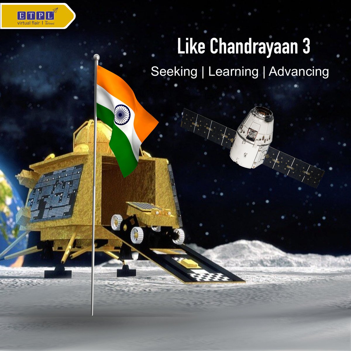erelego's tweet photo. Cheers to ISRO - Indian Space Research Organization Remarkable Achievement with Chandrayaan 3! 🎉🚀 Your Stellar Success Inspires Us at eReleGo Technologies Pvt Ltd (ETPL). 👏🌌

#SpaceMasters #CongratsISRO  #ISRO #chandrayaan3 #IndiaOnTheMoon https://t.co/F844E7Ovlw