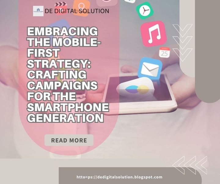 PayalRa322813's tweet image. Mobile-First Strategy: Designing Campaigns for the Smartphone Generation

To know more visit our website:
dedigitalsolution.blogspot.com
Email us: contact.payalrai@gmail.com
Contact no. -6290013686
#MobileFirst #dedigitalsolution  #SmartphoneGeneration #DigitalMarketing #MobileStrategy