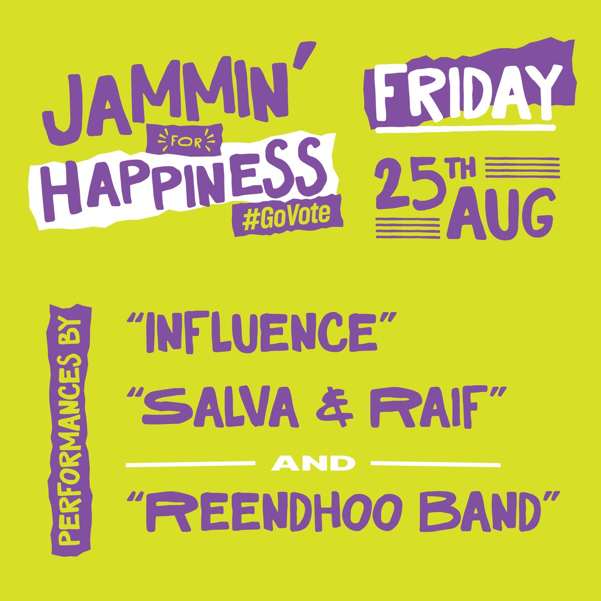 we're jamming tomorrow

📍social center, outdoor
25th august, friday
