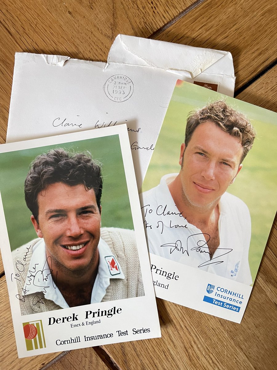 On GCSE results day I unearthed these <a href="/derekpringle/">Derek Pringle</a> signed photos I was sent for doing well in my exams back in 1993!