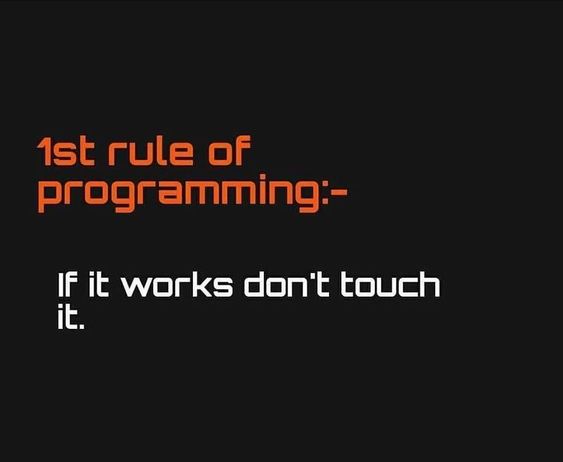 OudelInc's tweet photo. Don't forget to save this post for later and follow @OudelInc for more memes.

.
.
.

#codingandprogramming #programmermeme #codermeme #coderjokes #programming #coding #software #developers #webdev #sysadmin #programmers #cs https://t.co/cj1cNsPb6G