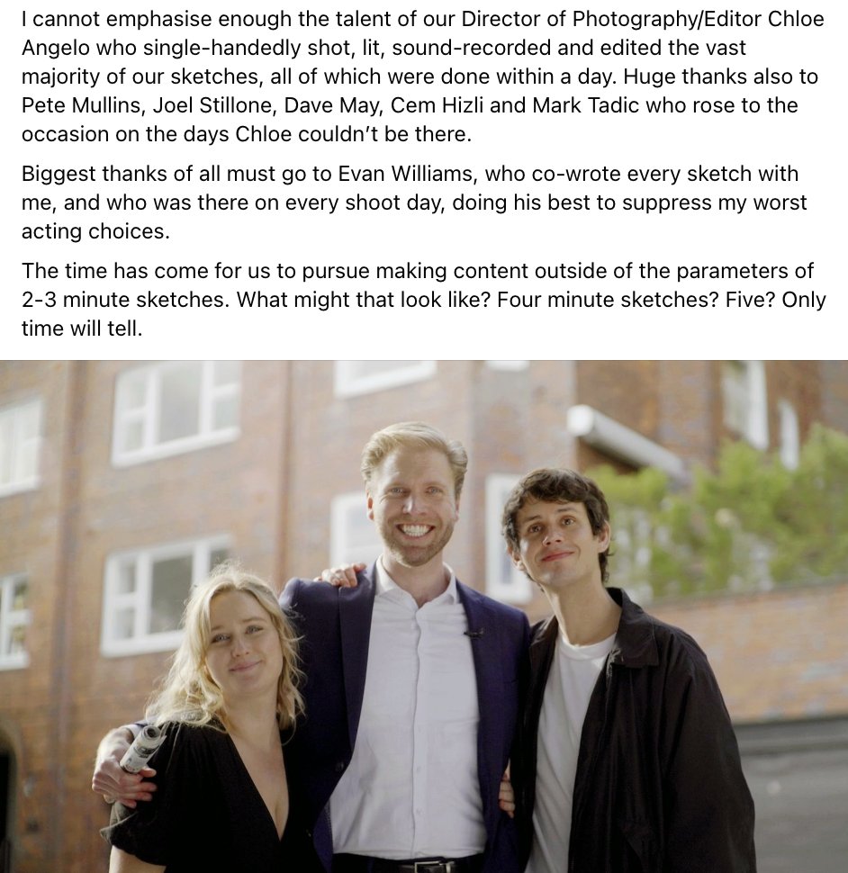 After five years, tonight’s sketch will be our last at 7.30. Thank god for that, I hear some of you say. To everyone else, thank you for watching and for supporting both our work and my pivot to a beard.