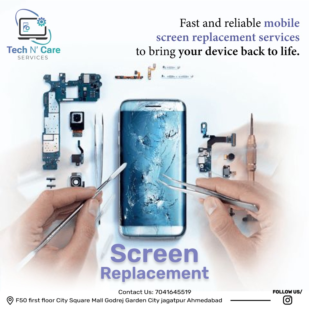TechncareS's tweet photo. "Our fast and reliable mobile screen replacement services are here to bring your device back to life, one pixel at a time. Say goodbye to cracks and hello to clarity!"

#Techncareservices #ScreenReplacementMagic #DeviceRevival #ScreenReplacementSolutions #MobileClarity #Ahmedabad https://t.co/C2KkGIu2Ki