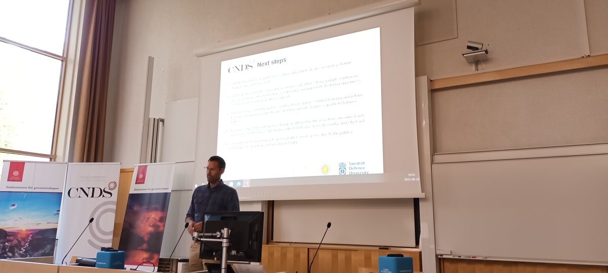 CNDS_Sweden's tweet photo. 🗨 ”Most disasters have a turbulent political aftermath that is crucial to understand: #scapegoating, #media, partisan #politics”
@danielnohrstedt (@UU_PoliSci) lectures on long shadow #crises: #politics of #accountability and #reform at @EuroGeosciences / #CNDSsummer School https://t.co/vu3XiHngfg