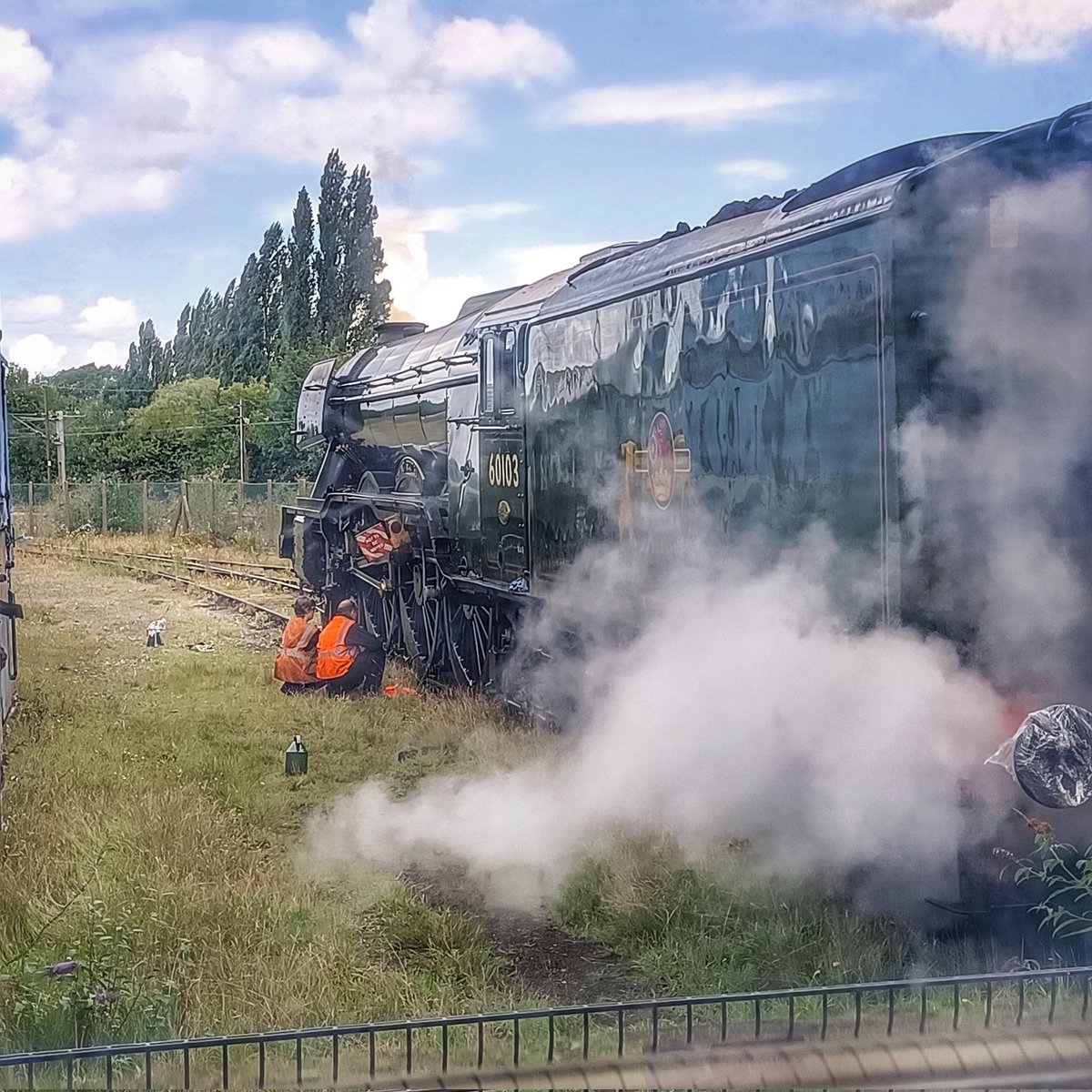 The beautiful 60103 Flying Scotsman in steam at the <a href="/RailwayMuseum/">National Railway Museum</a>