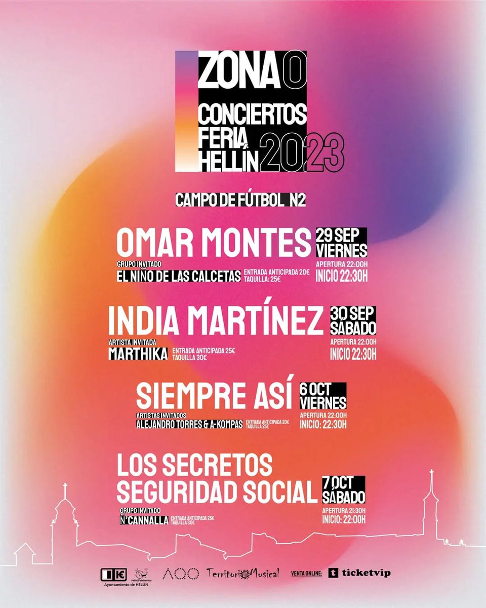 Ya se conocen conciertos musicales de la próxima Feria de Hellín.