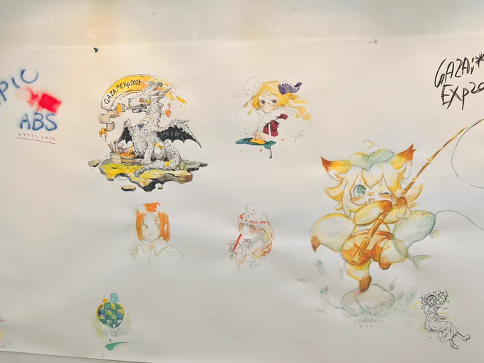 画材お試しいっぱいさせてもろて、画材メーカーさんともお話できて良かったです〜!欲しい画材多すぎか…#ARTsLABo  