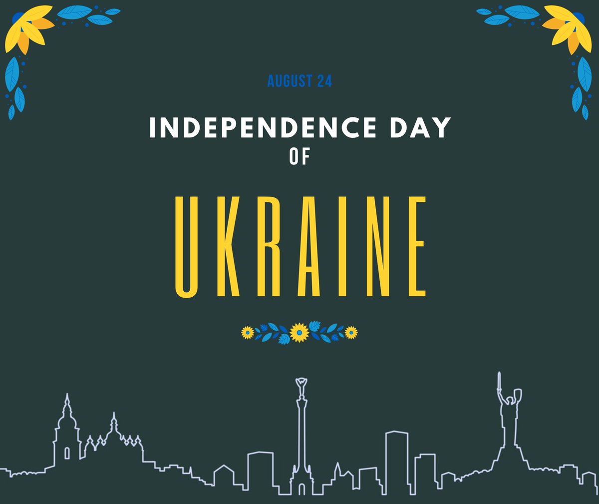 GCSDorg's tweet photo. 🇺🇦Happy Independence Day, Ukraine! 
Since declaring freedom from the Soviet Union on August 24, 1991, Ukraine's fight for freedom continues. Despite Russia's invasion on Feb 24, 2022, Ukrainians stand strong and heroically resisting. Wishing them victory, freedom, and security. https://t.co/PZjCdw45eX