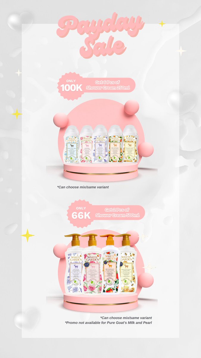 whitegardenid's tweet photo. GET MORE DISCOUNT ON PAYDAY!

Jgn lupa catet jadwalnya MINWG akan live shopee jam 8 besok untuk promo voucher 50% dari Shopee loh!

🧴 White Garden Shower Cream UP TO 50% off
🧴 White Garden Hand &amp; Body lotion 40% off 
🧴 CASHBACK 10% up to 15k, no min. spending "25TBAUG15" https://t.co/KTtn92z8P3