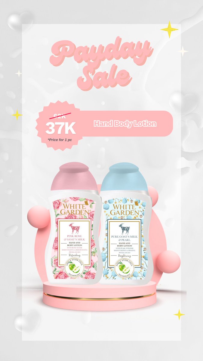 whitegardenid's tweet photo. GET MORE DISCOUNT ON PAYDAY!

Jgn lupa catet jadwalnya MINWG akan live shopee jam 8 besok untuk promo voucher 50% dari Shopee loh!

🧴 White Garden Shower Cream UP TO 50% off
🧴 White Garden Hand &amp; Body lotion 40% off 
🧴 CASHBACK 10% up to 15k, no min. spending "25TBAUG15" https://t.co/KTtn92z8P3