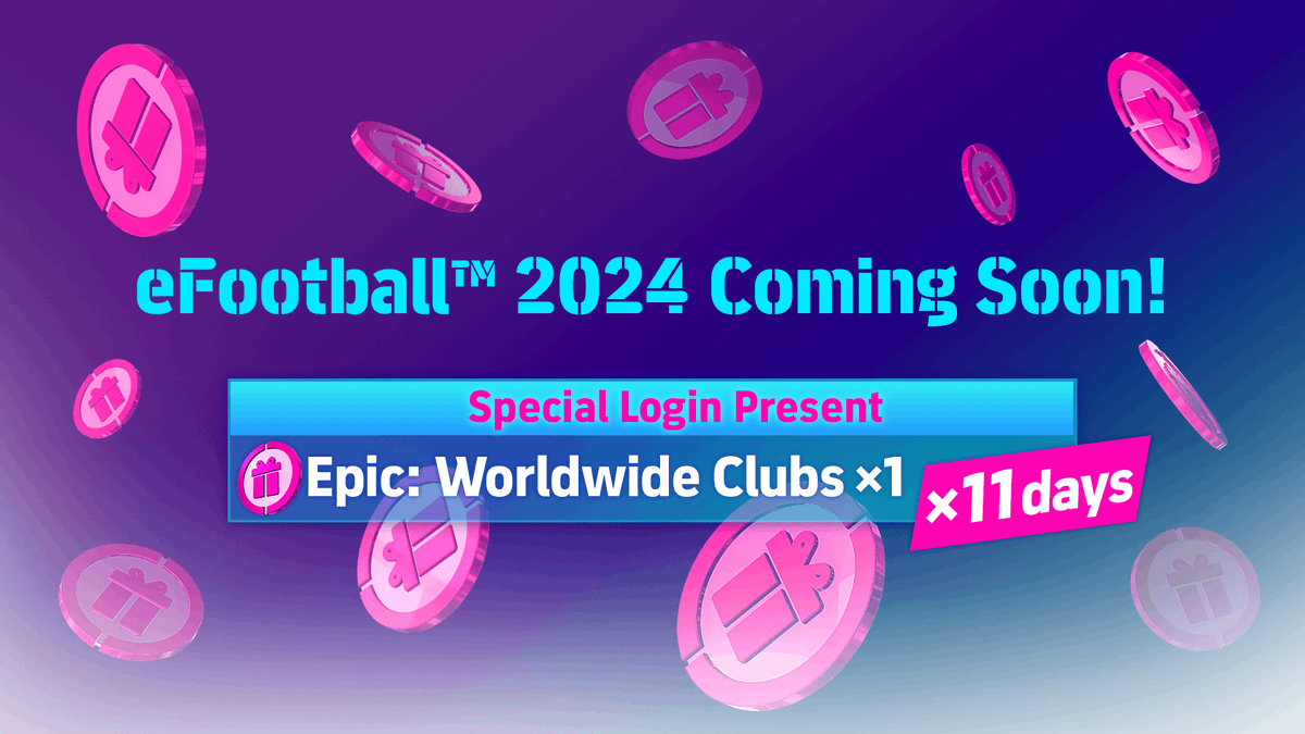 efootballpes_AR's tweet photo. 🎁حملة الاحتفال بإقتراب إطلاق نسخة ٢٤🎁
بهذه المناسبة أطلقت كونامي حملة تستمر لمدة ١١ يوم تنتهي في يوم ٤ سبتمبر🥳🎊🎉.
سوف تحصل عند دخولك اليومي على فرصة تسجيل لاعب ملحمي من ضمن ٥ لاعبين🔥 بذلك تحصل على ١١ فرصة لتسجيل لاعب ملحمي يومياً خلال
مدة الحملة 💯.
#efootball24 https://t.co/PbUvHgZZS6