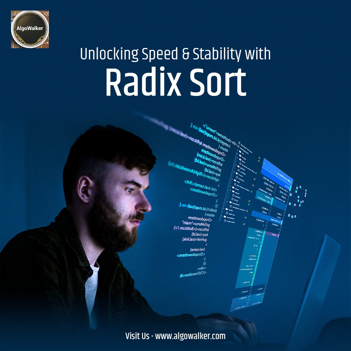 AlgoWalkerCode's tweet photo. 📊 Advantages of Radix Sort:
⏱️ Lightning-Fast Sorting: Unlike other algorithms with O(n log n) complexity, Radix Sort boasts linear time complexity. This means it's a speedy solution for handling colossal datasets, making your sorting tasks a breeze.
Base-Flexible Sorting: Radix Sort isn't limited to decimal values. Whether it's binary, hexadecimal, or any other base, this algorithm is up to the task, giving you versatility in handling different number formats 
Level up your sorting game with Radix Sort and experience sorting efficiency like never before! ⚙️💡

Learn More about Radix Sort at https://t.co/2bsgXD9y9q

#programmer #python #webdevelopment #webdesign #programmers #coding #javascript #computerscience #java #code #technology #webdeveloper #tech #programming #softwareengineer #php #programmingmemes