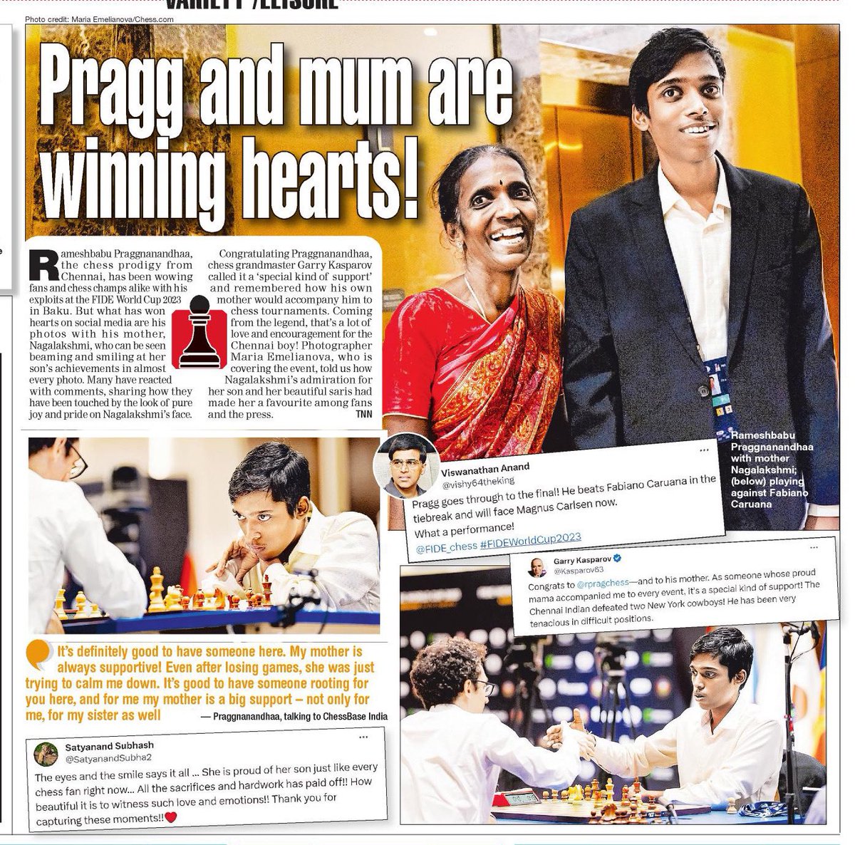 photochess's tweet image. Oh my gosh thank you @timesofindia ❤️❤️❤️  
#Praggnanandhaa #indiachess #FIDEWorldCup #FIDEWorldCupFinal
