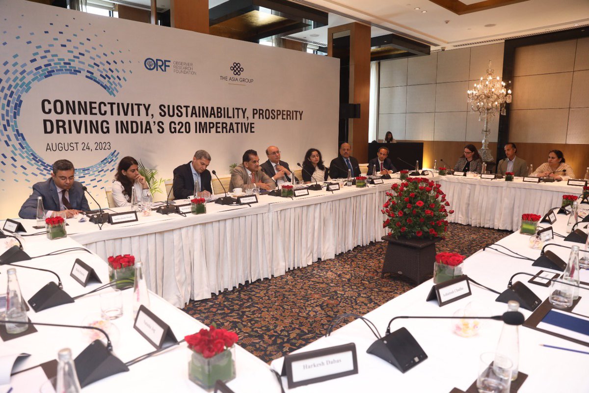 📸 Delighted to have partnered with <a href="/TheAsiaGroup/">The Asia Group</a> on a roundtable on #Connectivity, #Sustainability, #Prosperity – Driving #India’s #G20 Imperative. 

Keynote address and conversation with <a href="/amitabhk87/">Amitabh Kant</a>. 

An interactive session with leaders from the business/policy community