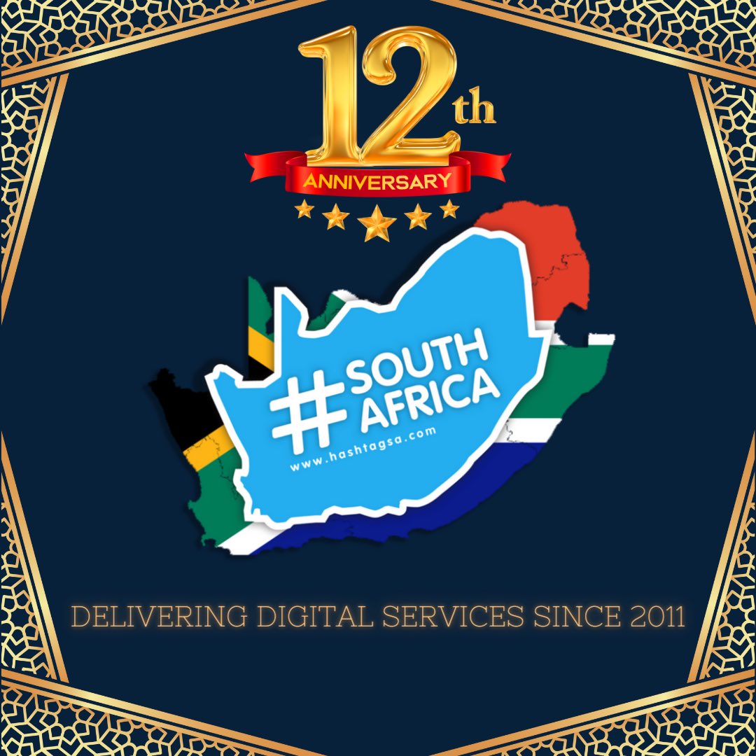hashtag_sa's tweet photo. Celebrating 12 years of delivering digital services. https://t.co/xexoTi5EX2 #SouthAfrica https://t.co/3RutChEbpT