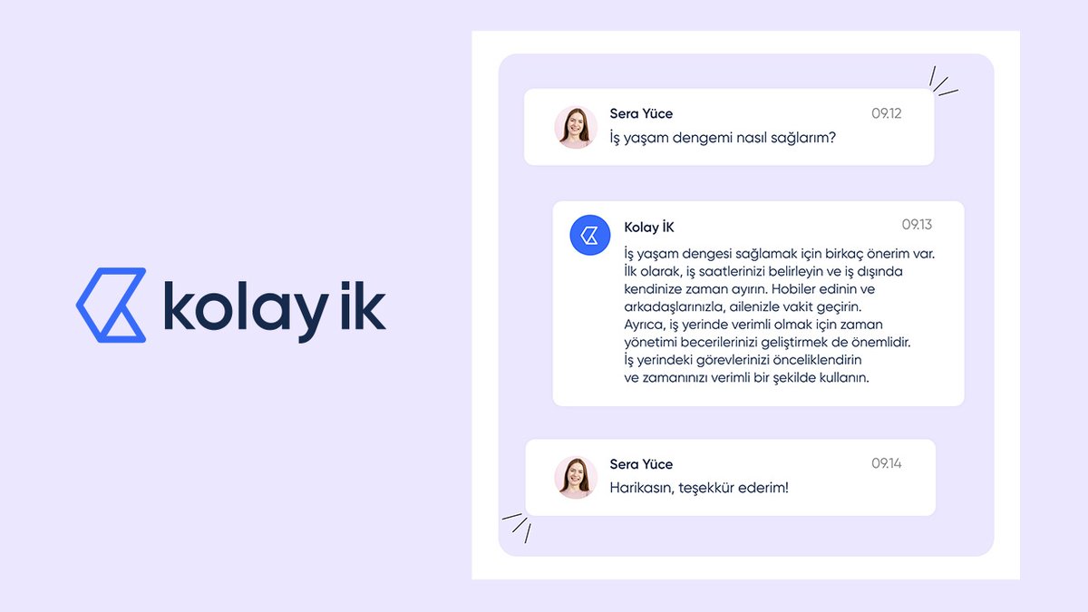 İnsan kaynakları platformu Kolay İK, ChatGPT üzerinden ‘çalışan esenliği’ chatbot’u geliştirdi egirisim.com/2023/08/24/ins…