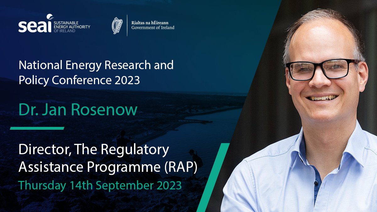 SEAI_ie's tweet photo. Excited to annouce our speakers for this year's SEAI National Energy Research and Policy Conference. Jan Rosenow @janrosenow, Director of @RegAssistProj will join the afternoon panel discussion. See our list of speakers: https://t.co/w6j3G1aeWD #SEAIResearch https://t.co/ffnmAZc4m8