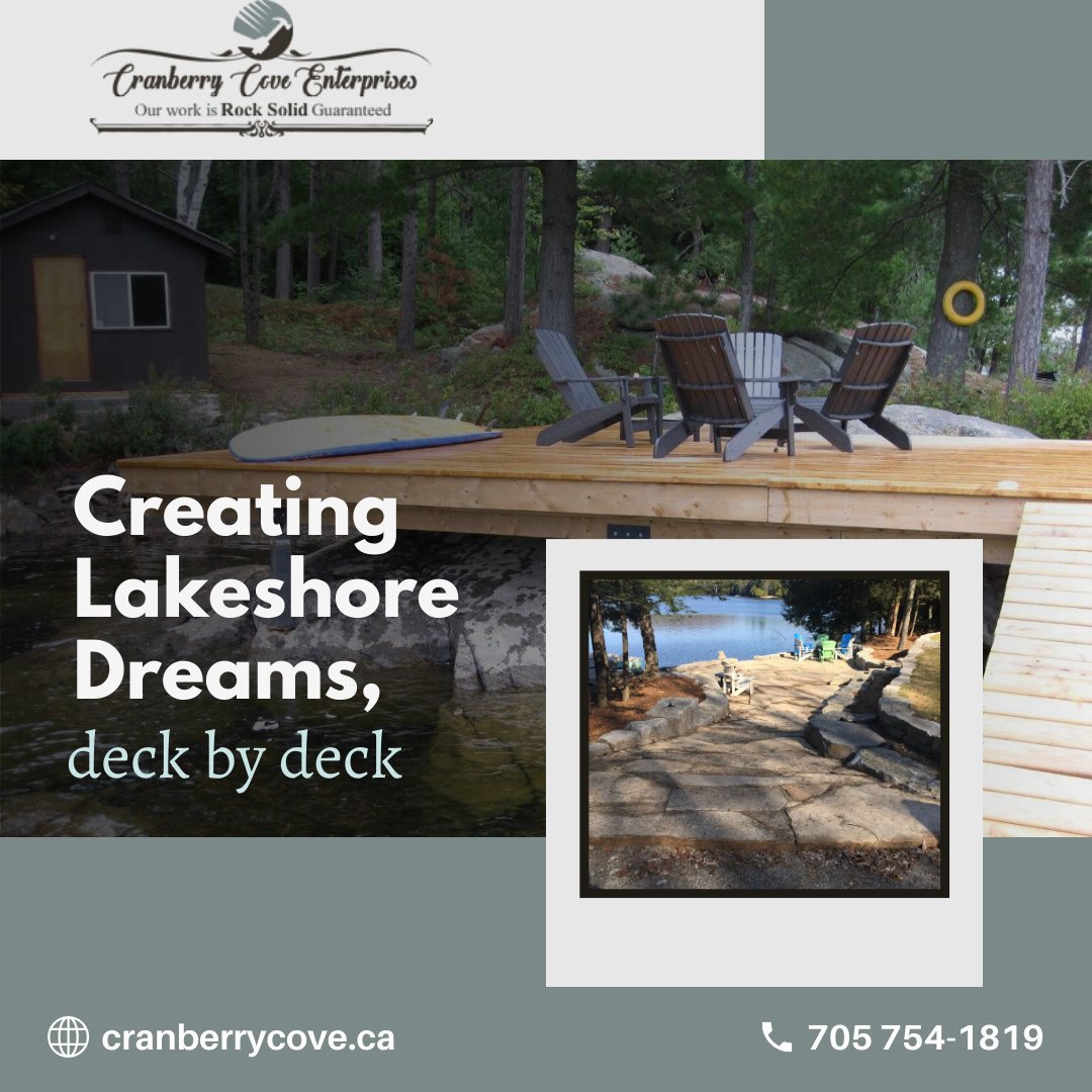 Where waves meet serenity. Lakeside deck vibes. 🌊✨ 
𝗙𝗿𝗲𝗲 𝗤𝘂𝗼𝘁𝗲. 𝗖𝗮𝗹𝗹 𝗧𝗼𝗱𝗮𝘆.
☎️ Call us on : (705) 754-1819 / (705) 754-5228
#lakesideliving #tranquility #ontario #canada #cranberrycoveenterprises #docks #dock #boats #sunset #waterfront #dockside #floatingdock