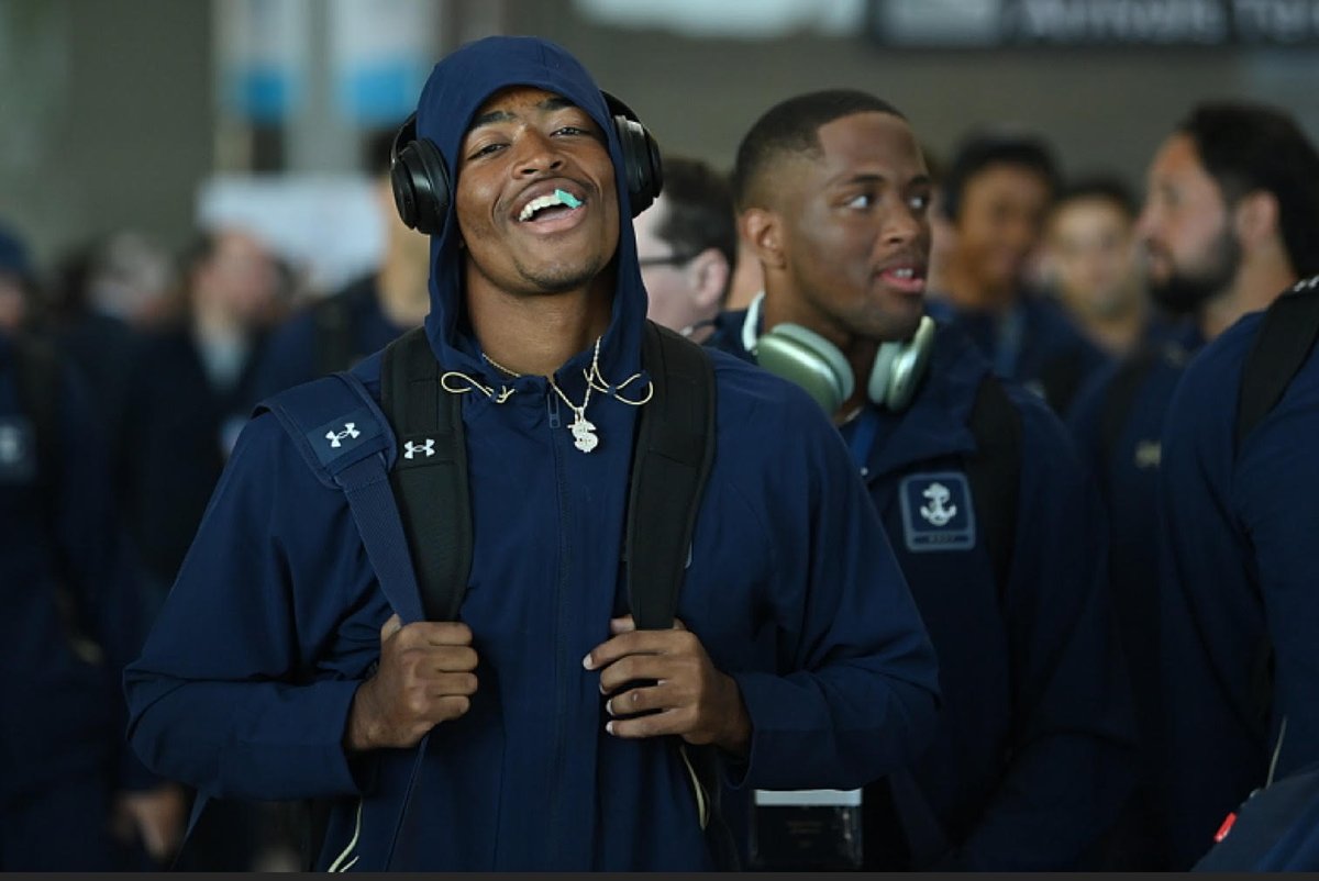 The @NavyFB team has arrived in Dublin!