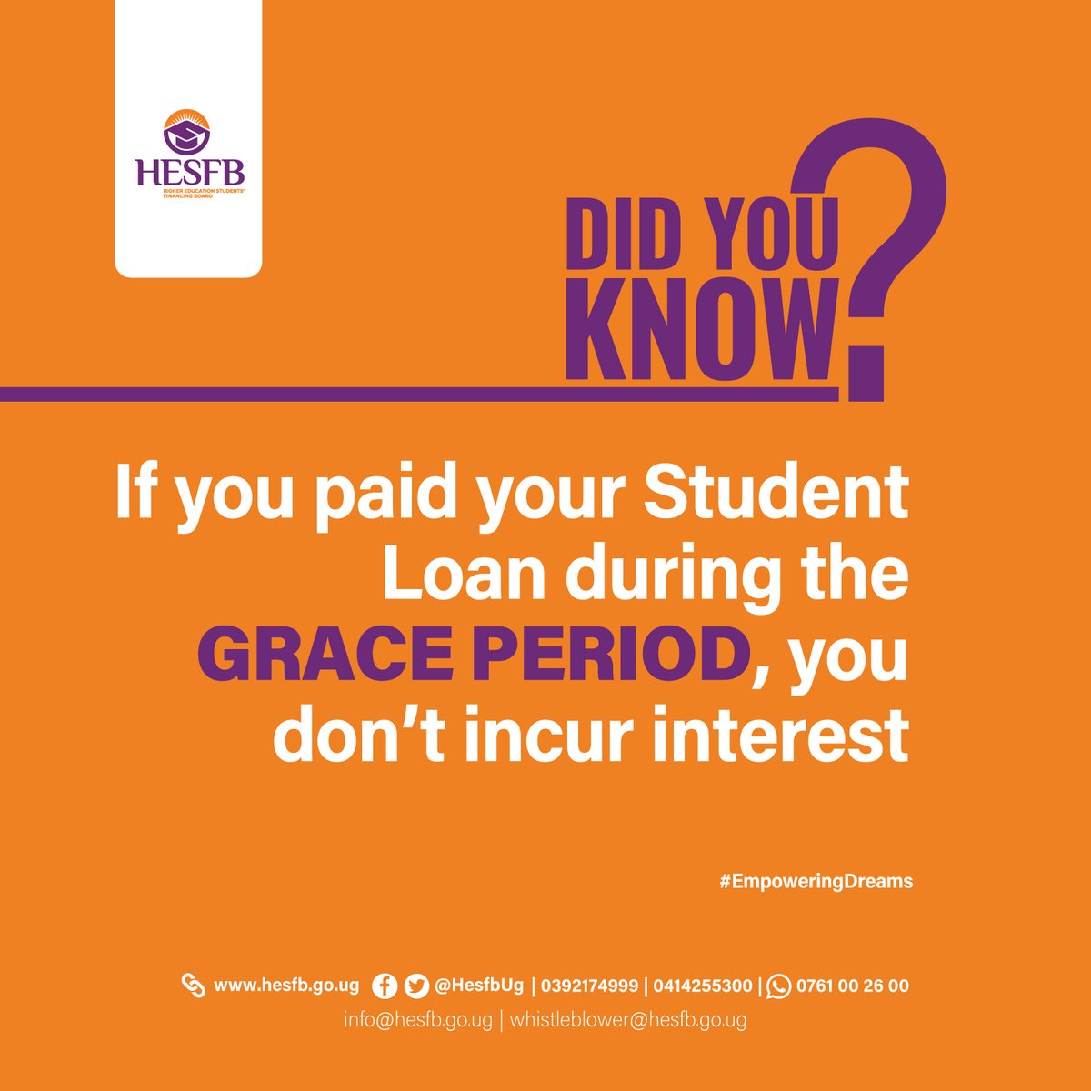 🎓📚 Good news, tweeps! 🕊️ Paying back your student loan during the 12-month grace period means NO interest added. 🚫💰 Maximize your savings by taking advantage of this interest-free window! 💸💡

#StudentLoans2023 #EmpoweringDreams