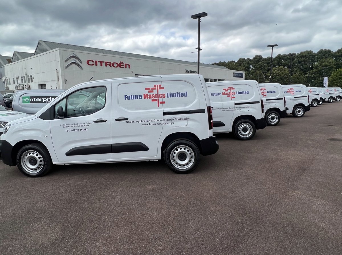 FutureMastics's tweet photo. Just under £380k of investment in our latest editions to our fleet, 16 new Citroen Berlingo vans sign written and ready to be put to work. #mastic #masticman #masticcompany #masticcontractor #sealant #sealantapplication #sealantcompany #sealantcontractor #Bristol #Southwest https://t.co/7opxl0JQUy