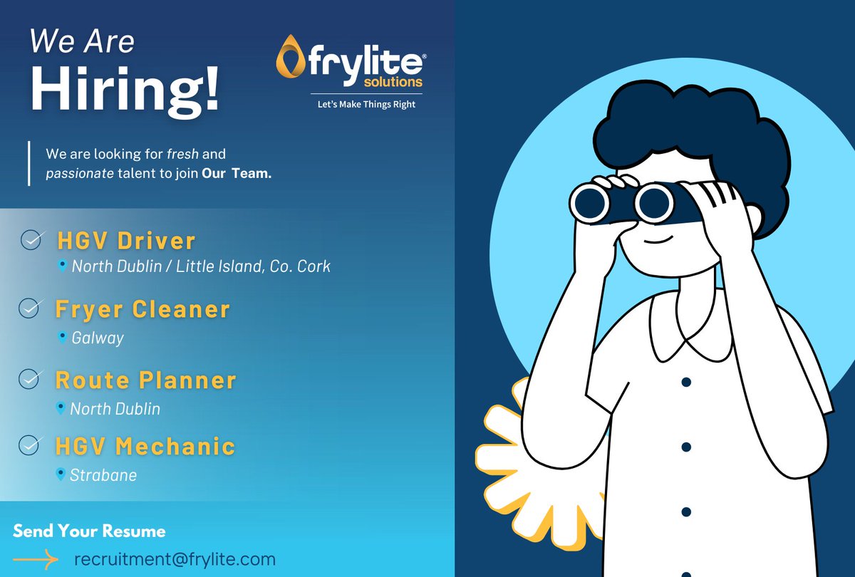 We are hiring! Are you passionate about making a difference? Frylite Solutions is expanding, and we're on the hunt for fresh, dynamic minds to join our family. 🔗frylite.com/careers/ Let's shape the future, together!
