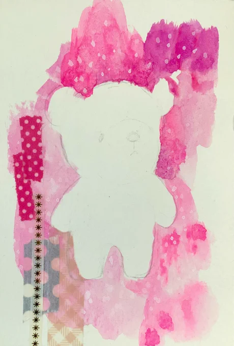 画集を作っています。 最近の作品18作と、昔の作品も数点まとめました  「MOUIIKAI」18-17と、クマ #art #illustration