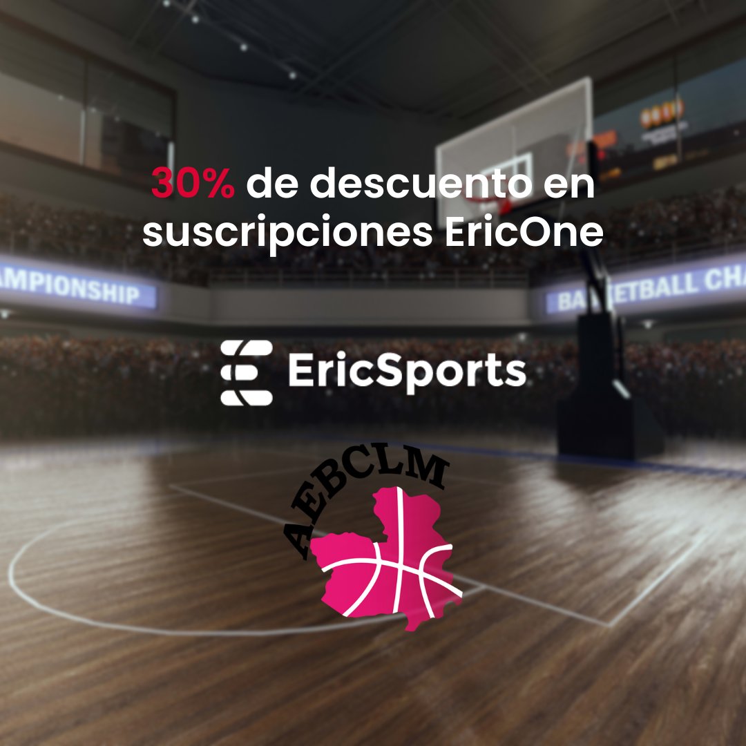 ericsports_es's tweet photo. Volvemos de vacaciones con una gran noticia: si eres socio de @AebclmInfo ahora puedes disfrutar de un 30% de descuento en todas nuestras soluciones EricOne.

¡Ya no hay excusas!🏀✅

#ericsports #baloncesto #descuento https://t.co/oZU6IdlV4h