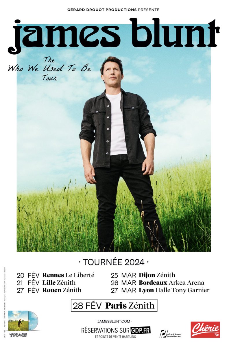 cheriefmrouen's tweet photo. Bonne nouvelle 🔥

@JamesBlunt sera de passage au Zénith de @Rouen le 27 février 2024 😍

Ouverture des réservations début septembre❗️

Un événement @radiocheriefm 🤝 https://t.co/AVBqOPiVUu