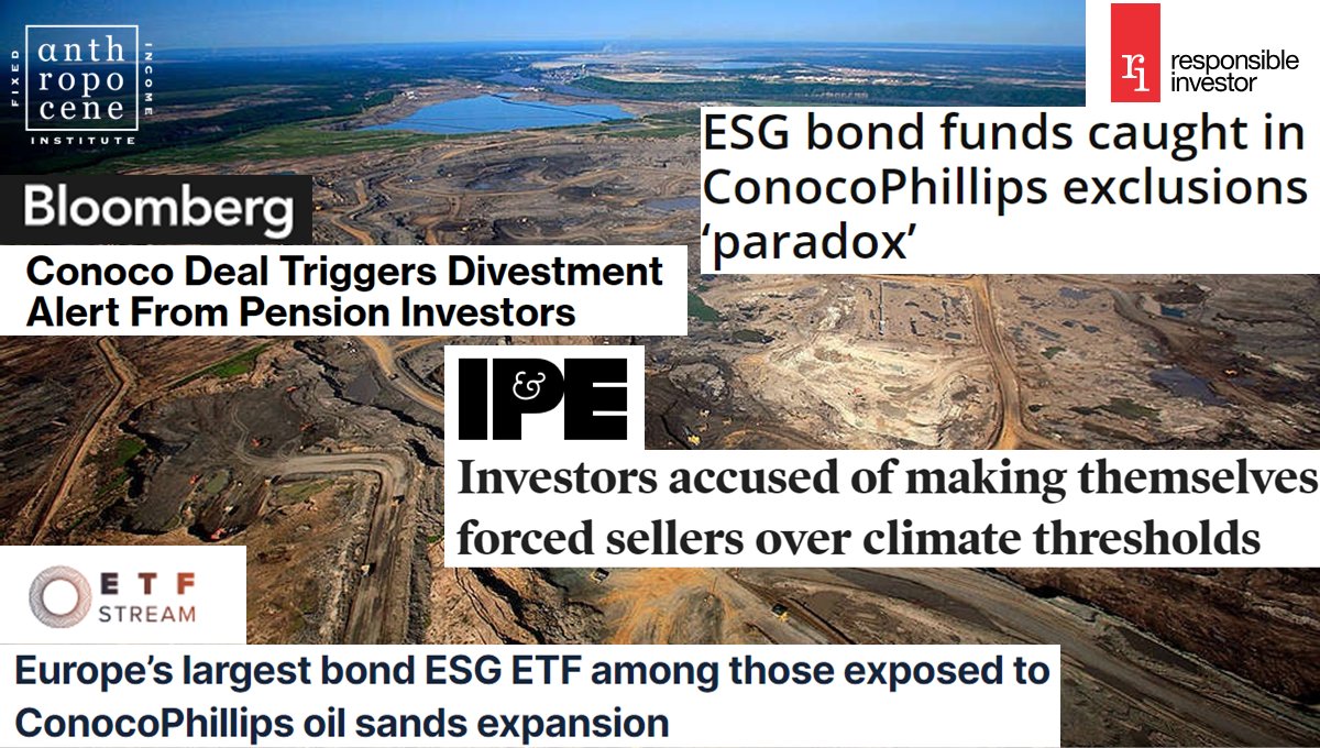Anthropocene Fixed Income Institute (@fixedinstitute) on Twitter photo We unpicked a paradox created by the <a href="/conocophillips/">ConocoPhillips</a> buyout of heavily polluting Canadian oil sands company, <a href="/SurmontEnergy/">Surmont Energy Ltd.</a>, and it’s made headlines.
Find how such messy spills into #ESG portfolios can be avoided: anthropocenefii.org/afii-fidelity-…
#sustainability We unpicked a paradox created by the <a href="/conocophillips/">ConocoPhillips</a> buyout of heavily polluting Canadian oil sands company, <a href="/SurmontEnergy/">Surmont Energy Ltd.</a>, and it’s made headlines.
Find how such messy spills into #ESG portfolios can be avoided: anthropocenefii.org/afii-fidelity-…
#sustainability