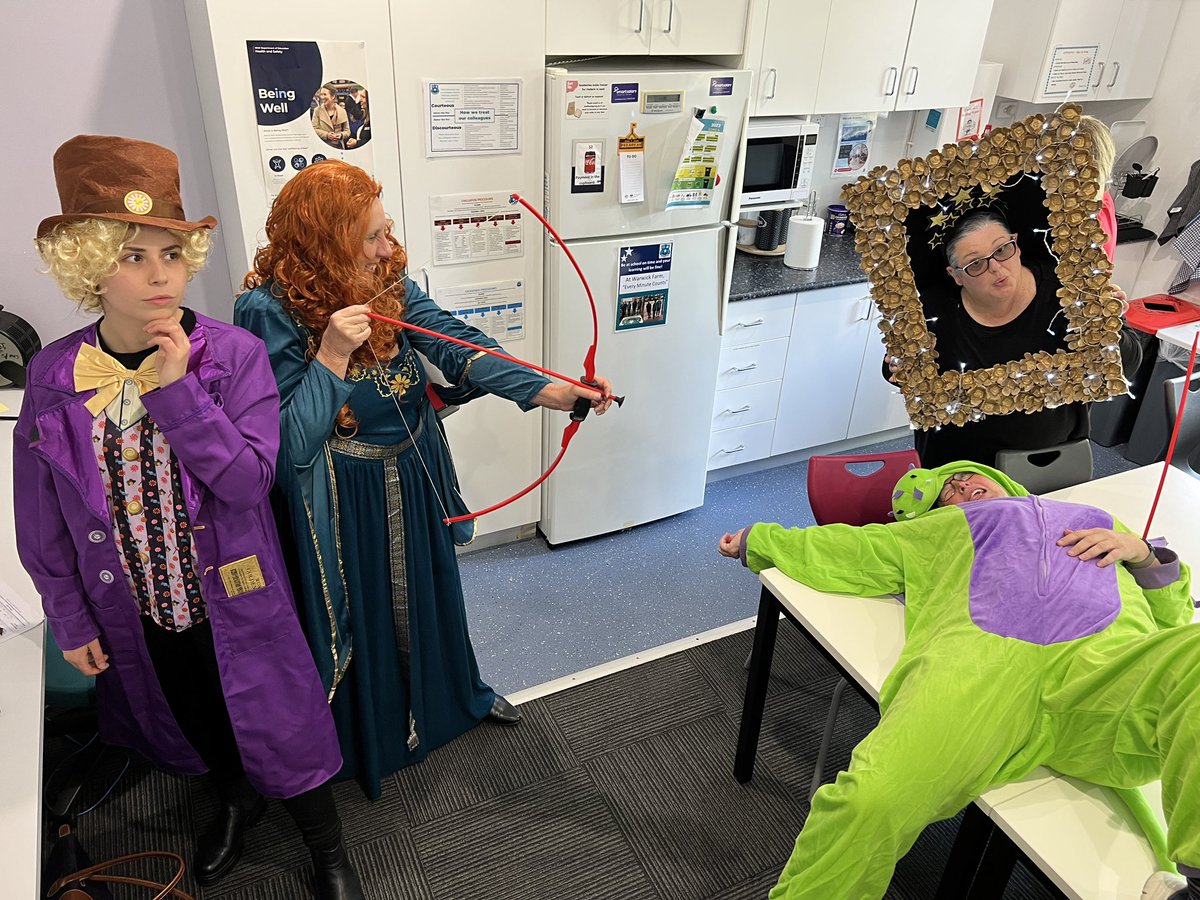 liliDcruz's tweet photo. Today teachers @WarwickFarmPS had way too much fun, embracing the magic of #BookWeek dress-ups for an extra dose of JOY at school! From characters leaping off pages to shared literary adventures, fostering a love for reading and igniting imaginations! @KMulder19 @hardwick_jen https://t.co/sK7tzuYk1I