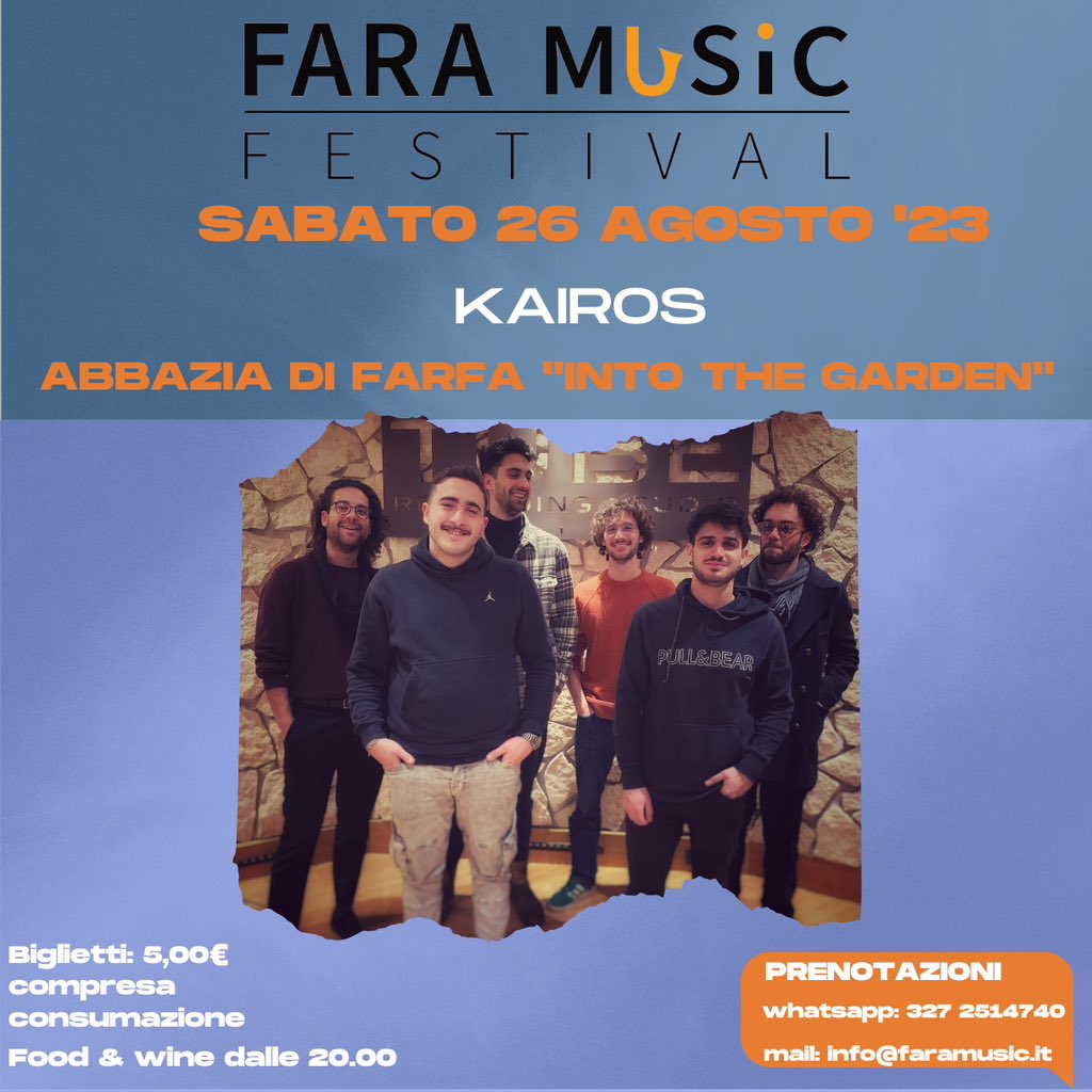 Fara_Music's tweet photo. 𝙐𝙡𝙩𝙞𝙢𝙤 𝙬𝙚𝙚𝙠𝙚𝙣𝙙 𝙙𝙞 𝘼𝙜𝙤𝙨𝙩𝙤 𝙖𝙡 𝙁𝙖𝙧𝙖 𝙈𝙪𝙨𝙞𝙘 𝙁𝙚𝙨𝙩𝙞𝙫𝙖𝙡
sᴀʙᴀᴛᴏ 26 | ᴋᴀɪʀᴏs
ᴅᴏᴍᴇɴɪᴄᴀ 27 | ᴊᴏᴘᴇᴋ ᴋʟᴇᴍᴇɴsɪᴇᴡɪᴄᴢ ᴅᴜᴏ
𝐢𝐧𝐢𝐳𝐢𝐨 𝐜𝐨𝐧𝐜𝐞𝐫𝐭𝐢 𝐨𝐫𝐞 𝟐𝟏.𝟑𝟎
#faramusic #live #concerto 
￼ https://t.co/Wua5zACS5x