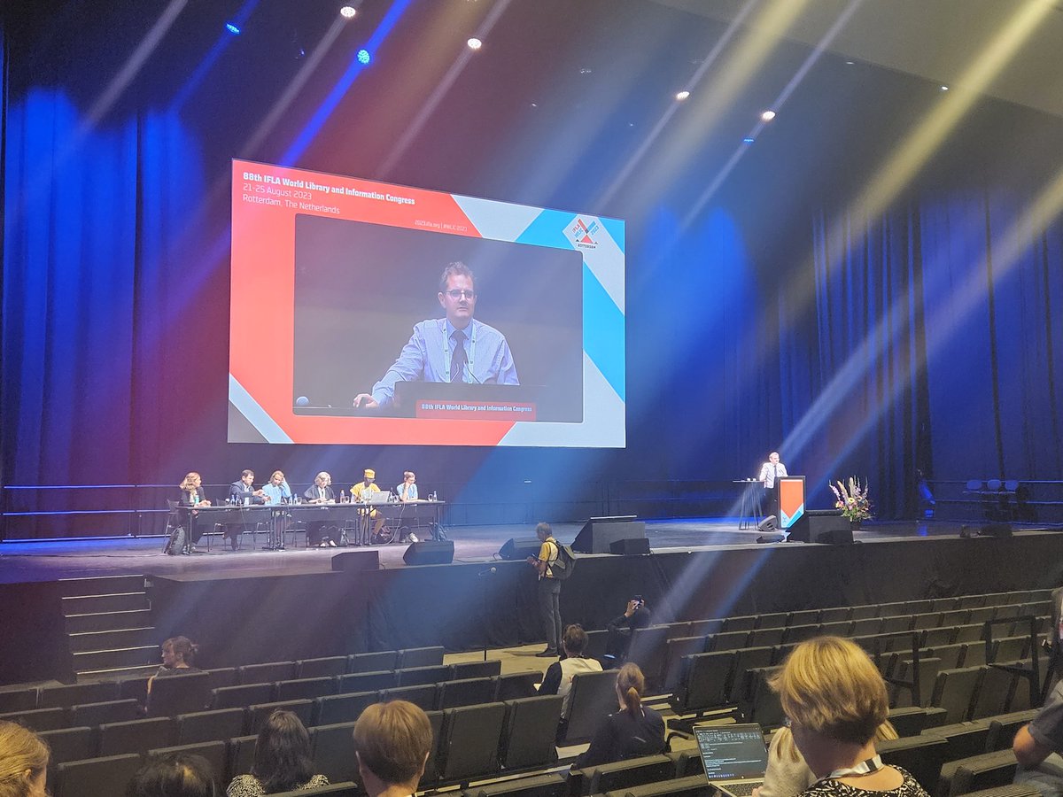 Next up at #WLIC23 is how libraries can look at new ways of working with the Sustainable Development Goals, introduced by @dswyber. SDGs are central to the national strategy for public libraries in Scotland and looking forward to hearing some international perspectives.