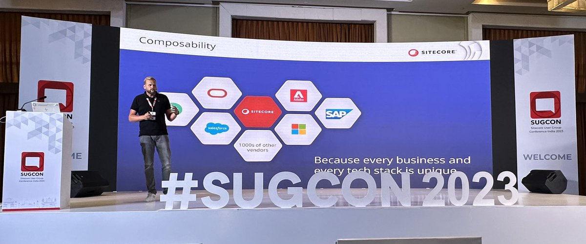 Excited to kick off day 1 at #SUGCONIndia with Pieter Brinkman! @Sitecore is successfully bridging the gap between marketers and developers, fostering collaboration, and empowering individuals in the digital experience journey. Let's make every digital interaction count!