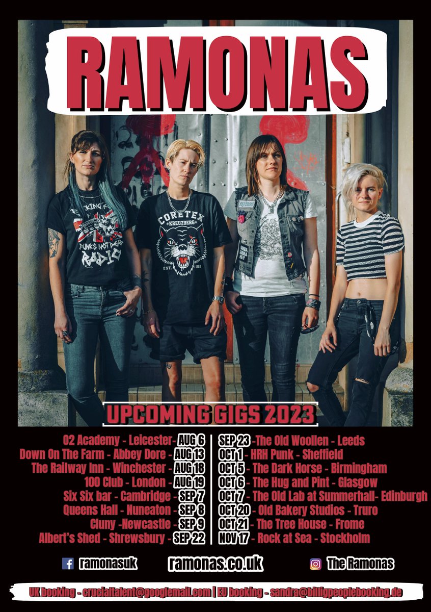 Ramonas_uk's tweet photo. Upcoming Tour Dates!

Tickets via https://t.co/P9MGsi0Xri https://t.co/iLowxWNlTo