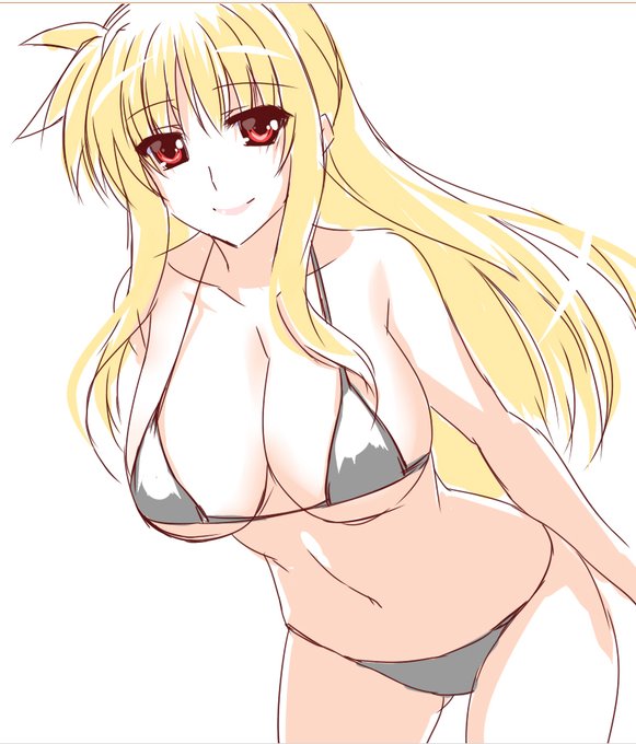 フェイトさんマイクロ黒ビキニ落書き～～ 