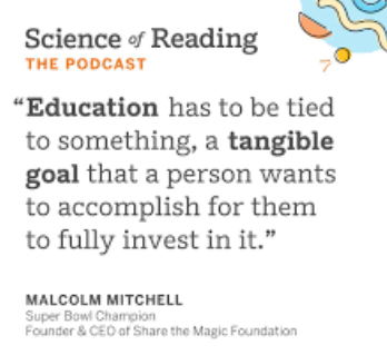 HTruckowski's tweet photo. 📷 Science of Reading: The Podcast an inspiring conversation w/ Malcolm Mitchell: NFL star, children's book author and literacy advocate. He champions literacy efforts nationwide through Read with Malcolm - Share the Magic Foundation.
📷 @ https://t.co/WHayls4bY9! https://t.co/tzMwheOjZQ