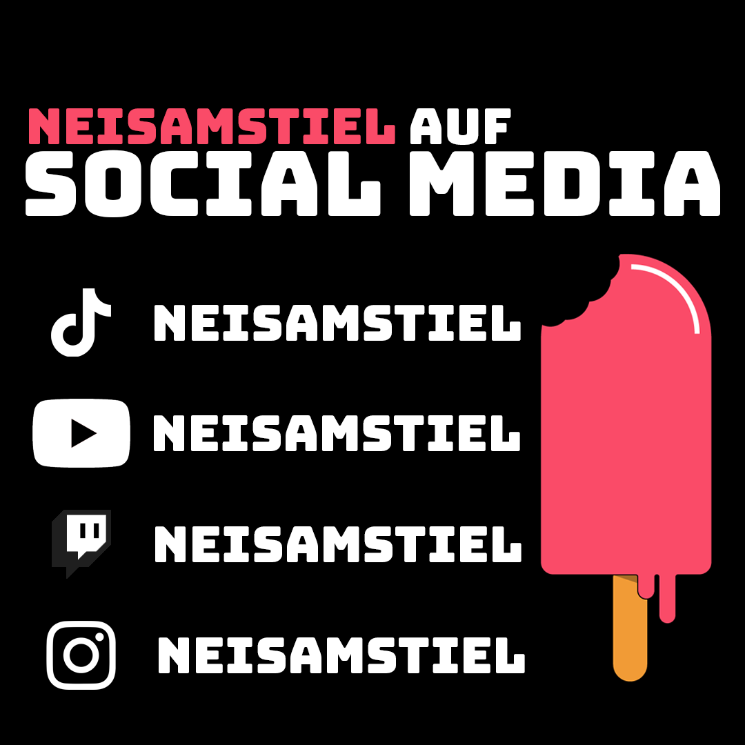 NeisAmStiel ist nicht nur auf X (Twitter) zu finden. 😊

Auch auf TikTok, YouTube, Twitch und Instagram gibt es regelmäßig, unterschiedlichen Content zu bestaunen. 📱

#neisamstiel #neis #socialmedia #tiktok #youtube #twitch #instagram  #contentcreator #gaming #gamer